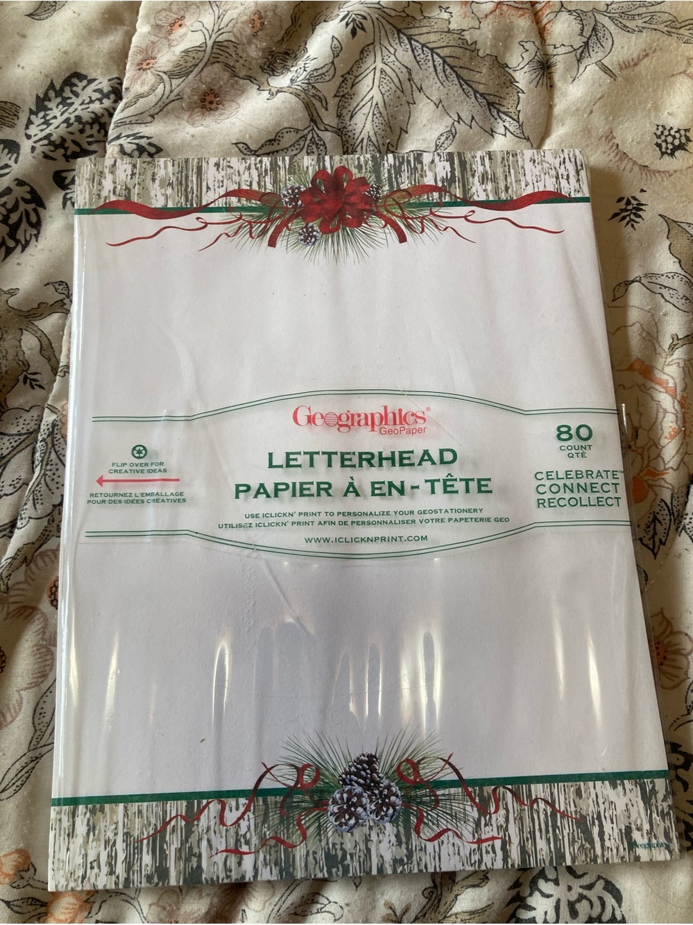 Geographics GeoPaper LETTERHEAD winter design. 80 count pack